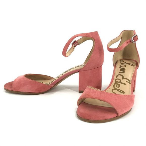 Sam Edelman Shoes - Sam Edelman US 8 M Susie Coral Suede Leather Heels